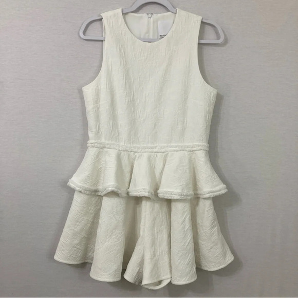 Prose & Poetry White Sleeveless Peplum Rompers size Medium - Picture 1 of 10